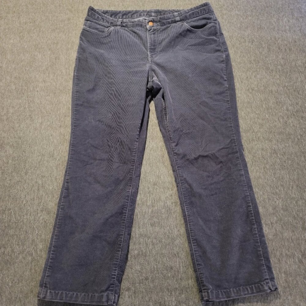 LL Bean Pants Mens 34x27Blue Stretch Country Corduroy Classic Fit Straight Leg